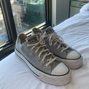 Light grey platform converse